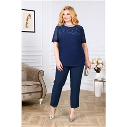 Ninele 5908 синий, Кардиган,  Брюки,  Блуза