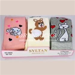 КОЛГОТКИ ДЕТСКИЕ НА ДЕВОЧКУ ХЛОПОК АССОРТИ, КАЧЕСТВО ПРОСТО СУПЕР!!! SYLTAN 8809
