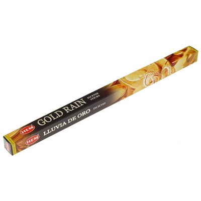 Hem Incense Sticks GOLD RAIN (Благовония ЗОЛОТОЙ ДОЖДЬ, Хем), уп. 8 палочек.