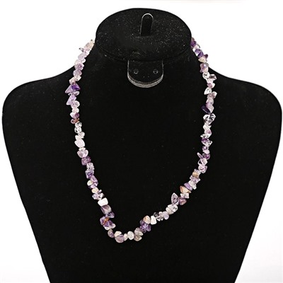 Бусы каменные АМЕТИСТ (длина нити 40-45 см.), 1 шт.