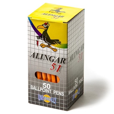 Ручка шар. син. Alingar 51 оранж.корп.  (вып.по 5шт.) AL51