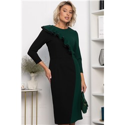 Платье Эванесса (черно-зеленое) П12749-35М