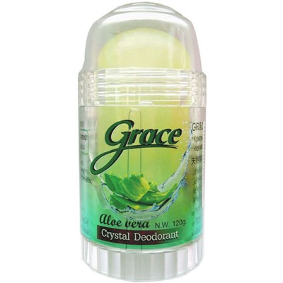 ALOE VERA, Crystal Deodorant, Grace (Дезодорант кристаллический алунитовый, АЛОЭ (Алое) ВЕРА, Грэйс), 120 г.