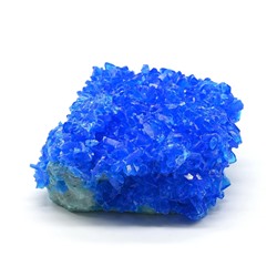 Кристаллическое образования кварца и халькантита 55*51*30мм, 103г