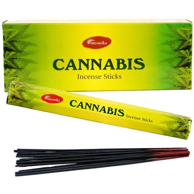 Aromatika CANNABIS Incense Sticks (КАННАБИС ароматические палочки, Ароматика), шестигранник, 20 палочек.