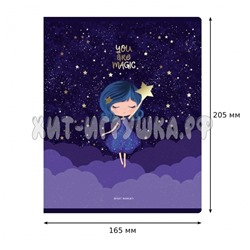 Тетрадь 48 л. клетка тиснение фольгой "Sweet dreams" в ассортименте BG Т5ск48_тф 11068, Т5ск48_тф 11068