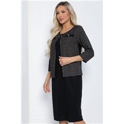 Платье Грэйс НЬЮ (черно-бежевое) П12375-18