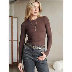 Джемпер из трикотажа в широкий рубчик