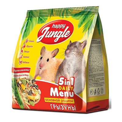 Happy Jungle. Корм для грызунов универсальный, 350г АГ