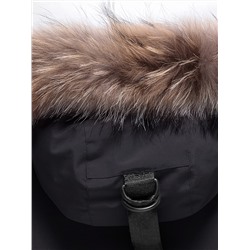 Парка зимняя подростковая для девочки черного цвета 9344Ch