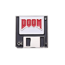 Металлический значок "Дискета Doom"