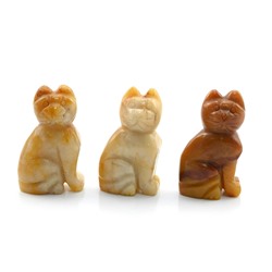 Кошка из кварца желтого 28*18*47мм