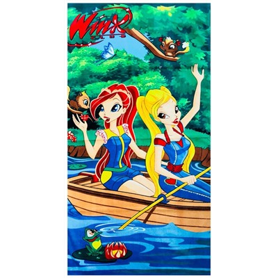 Полотенце пляжное WINX В ЛОДКЕ р-р 70х140