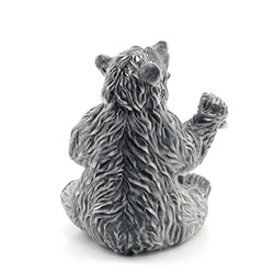 Фигурка из мрамолита "Медведь играющий на пне" 80*75*90мм