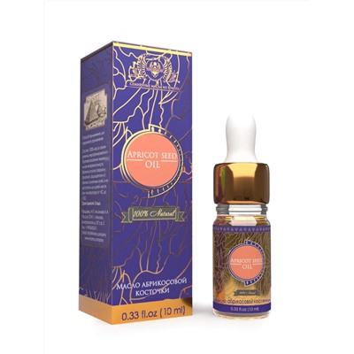 APRICOT SEED OIL 100% Natural, Shams Natural Oils (МАСЛО АБРИКОСОВОЙ КОСТОЧКИ для наружного применения, Шамс Нэчрл Оилз), стекло+пипетка, 10 мл.
