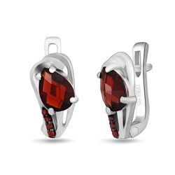 Серьги, гранат, Лилия