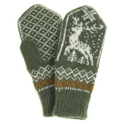 Варежки женские "Олень и узор" ПП 3235-11