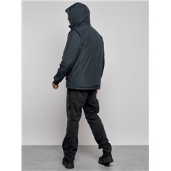 Куртка - жилетка трансформер 2 в 1 мужская зимняя темно-синего цвета 2409TS