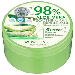3W CLINIC Гель универс.увлажн. с Алоэ вера 98%  Aloe Vera Soothing gel 300мл