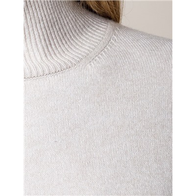 Свободный свитер с высоким воротом из мягкой пряжи с кашемиром