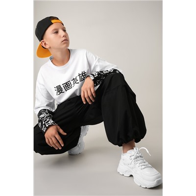 Детский лонгслив с двойным рукавом Happyfox