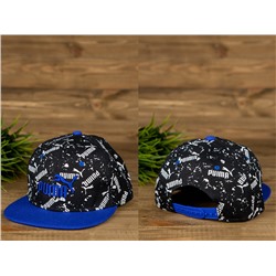 Кепка Puma черная, синий козырек