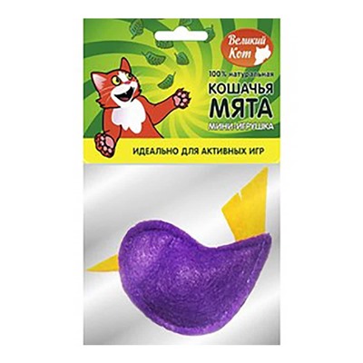 Мини-игрушка для кошек "Птичка" с кошачьей мятой (в индивидуальной упаковке) АГ