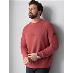 Джемпер легкий из фактурного эластичного трикотажа с принтом