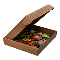 Тройные деревянные пазлы для детей «Веселый зоопарк» 24 элемента