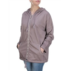 882 BROWN Худи длинное женское (95% хлопок, 5% полиэстер) размер 62