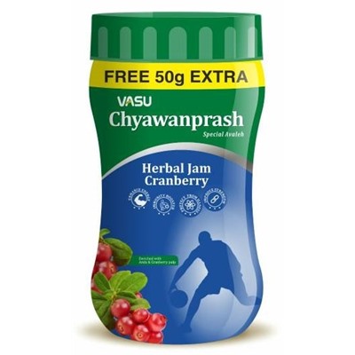 CHYAWANPRASH Special Avaleh Herbal Jam, CRANBERRY FLAVOR, Vasu (Чаванпраш Особый, со вкусом КЛЮКВЫ, Васу), 550 г.