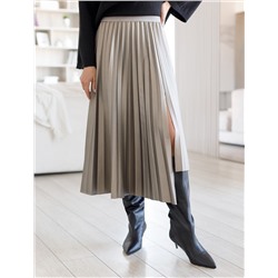 Юбка на резинке из эко-кожи