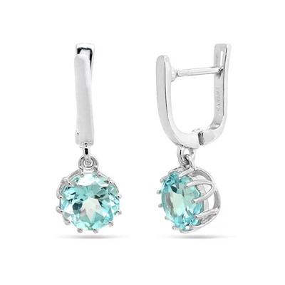 Серьги из серебра топаз, Бранль