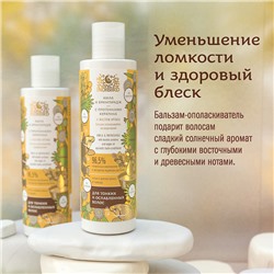 Indibird Аюрведический бальзам-ополаскиватель АМЛА И БРИНГАРАДЖ С ПРОТЕИНАМИ КЕРАТИНА И МАСЛОМ АРГАНЫ, для тонких и ослабленных волос, Индибёрд, 250 мл.