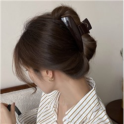 Заколка-краб для волос треугольный темно-коричневый