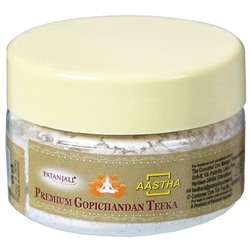 PREMIUM GOPICHANDAN TEEKA, Patanjali (ПРЕМИУМ ГОПИЧАНДАН ТИКА для нанесения тилаки, Патанджали), 25 г.