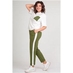 Michel chic 1333 белый-зеленый, Брюки,  Майка