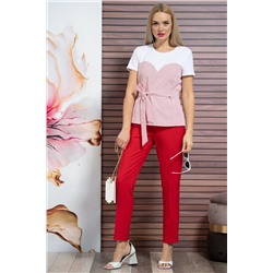 Alani Collection 1913 белый+красный, Брюки,  Блуза