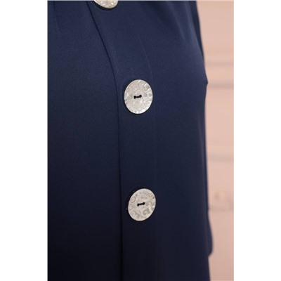 Moda Versal П2364 т.синий+пуговицы_серебро, Платье