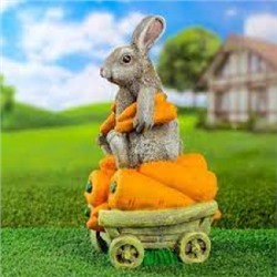 Фигурка Зайка Стиф на телеге H34  Ф182