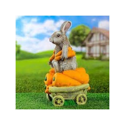 Фигурка Зайка Стиф на телеге H34  Ф182