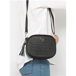 Сумка женская искусственная кожа YDR-2370-11,  3отд,  плечевой ремень,  черный 257499