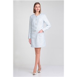 Viola Style 2700 голубой_в_клетку, Юбка,  Жакет