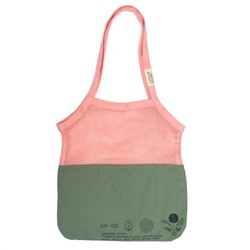 Turtle Bag, Jungle Story (РОЗОВО ЗЕЛЕНАЯ Хлопковая комбинированная сумка шоппер и авоська), 1 шт.