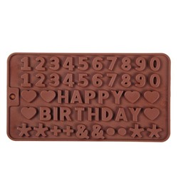 Силиконовая форма «Happy Birthday и цифры»