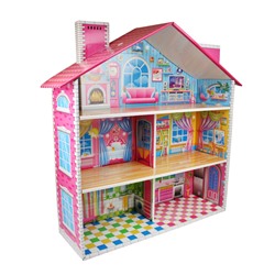 Кукольный трехэтажный домик быстрой сборки «Усадьба» Серия Dream House