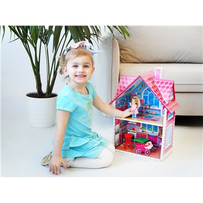 Кукольный двухэтажный домик быстрой сборки «Вилла» Серия Dream House