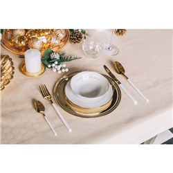 Набор столовых приборов из нержавеющей стали Magistro «Версаль», 4 предмета, цвет ручек белый