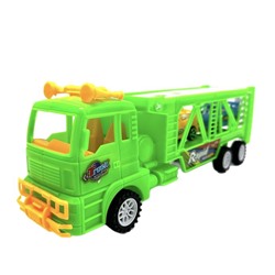 Автовоз (инерцион.) + 2 машины 29*10см / пакет  JL002-6