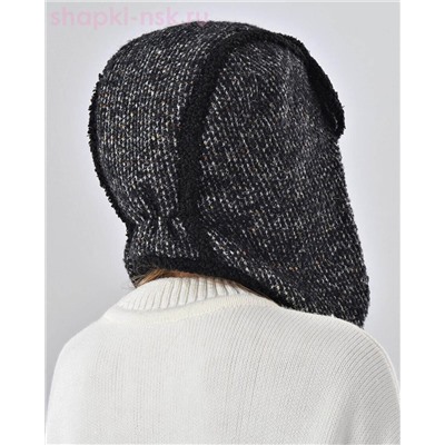 Мохер мульти надпись Ушанка флис (56-58)